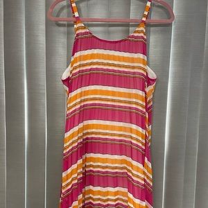 A pleated silky sundress